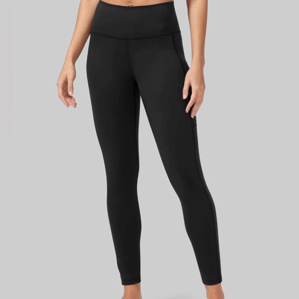 Tommy John Go Anywhere Leggings Black Pocket High-Rise Compression Size L